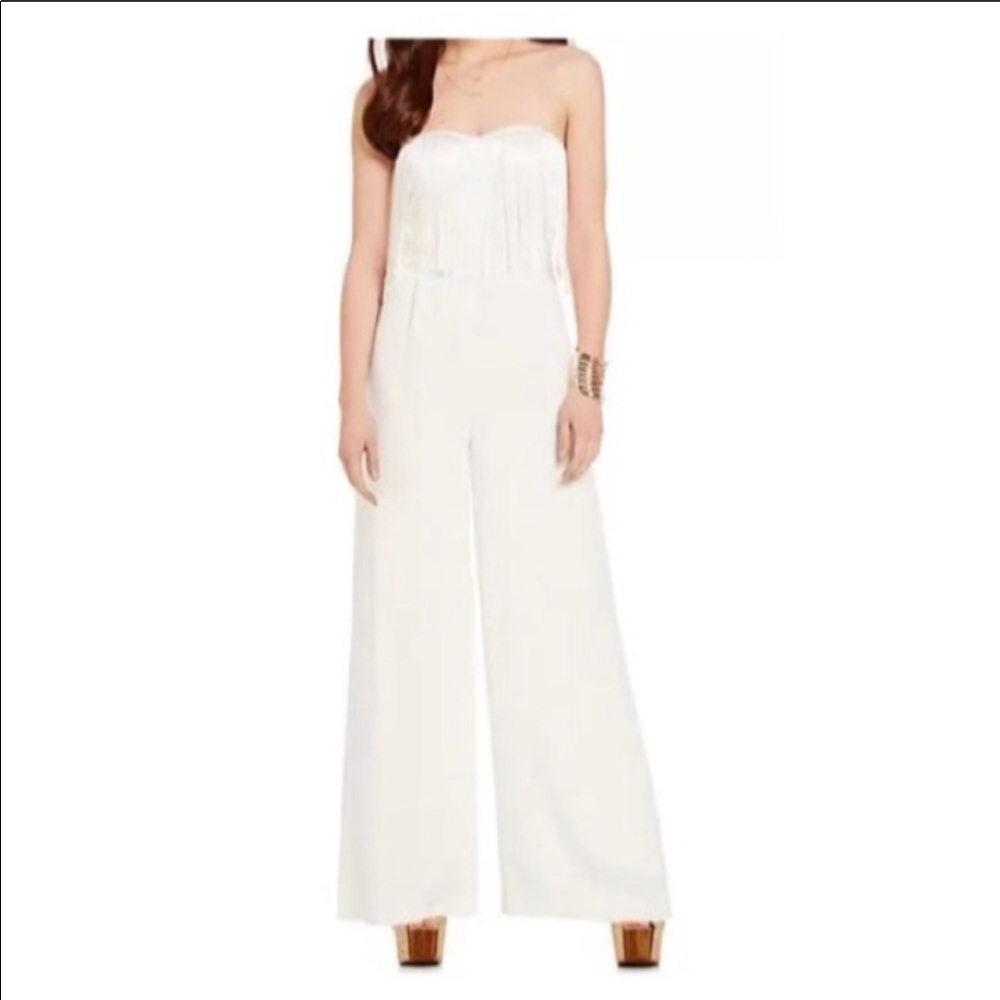 White Fringe Jumpsuit